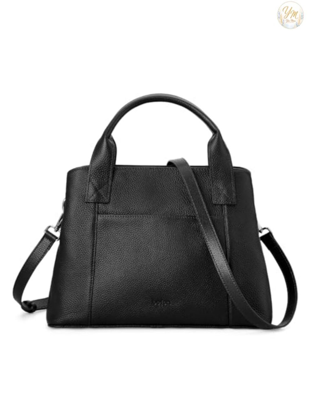 Genuine Leather Satchel Tote Crossbody Bag for Women with Zipper